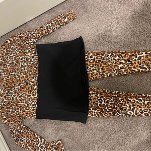 Lilly Pulitzer Leopard Print Kids Matching Set - Black and Brown